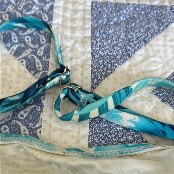 Tropical Blue Floral Women's Swimwear Tankini - Picture 4 of 7